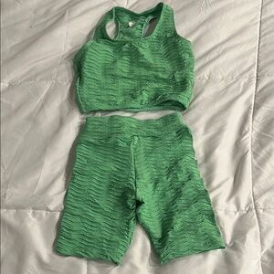 Booty by Brabant Girls Green Tank Top and Shorts Set